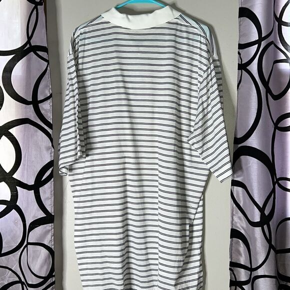Ralph Lauren, golf polo, black and white striped, short sleeve size large - Picture 7 of 8